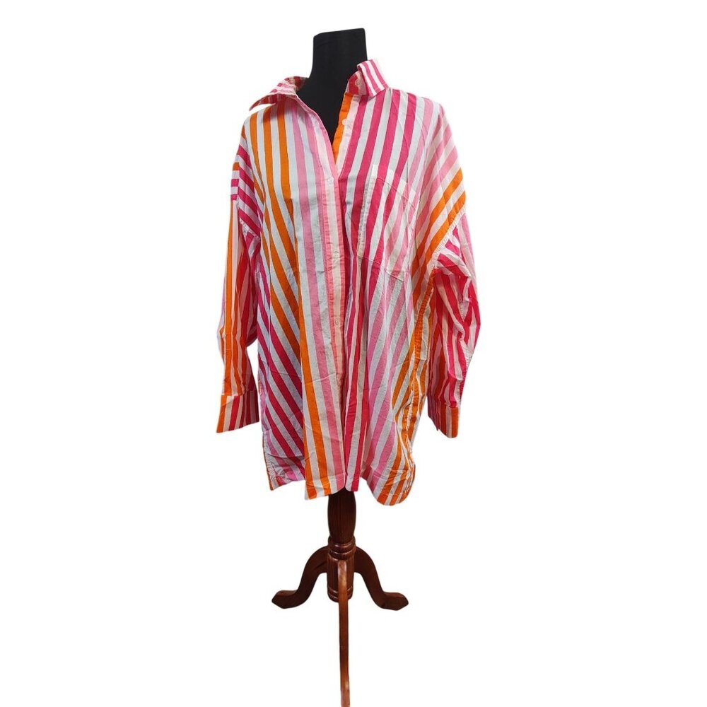 Beach Riot Women's Long Sleeve Striped Top Size LP - Picture 3 of 7